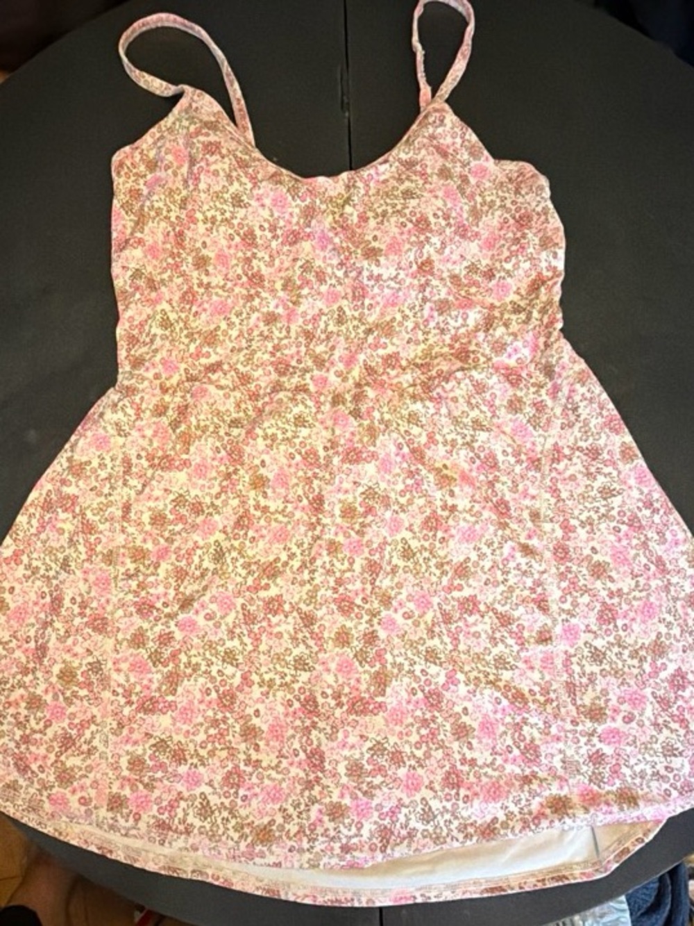 JoyLab Pink Floral Spaghetti-Strap Dress Top